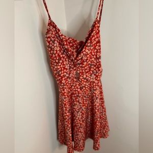Floral sundress with cute cut out and tie in back